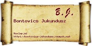 Bontovics Jukundusz névjegykártya